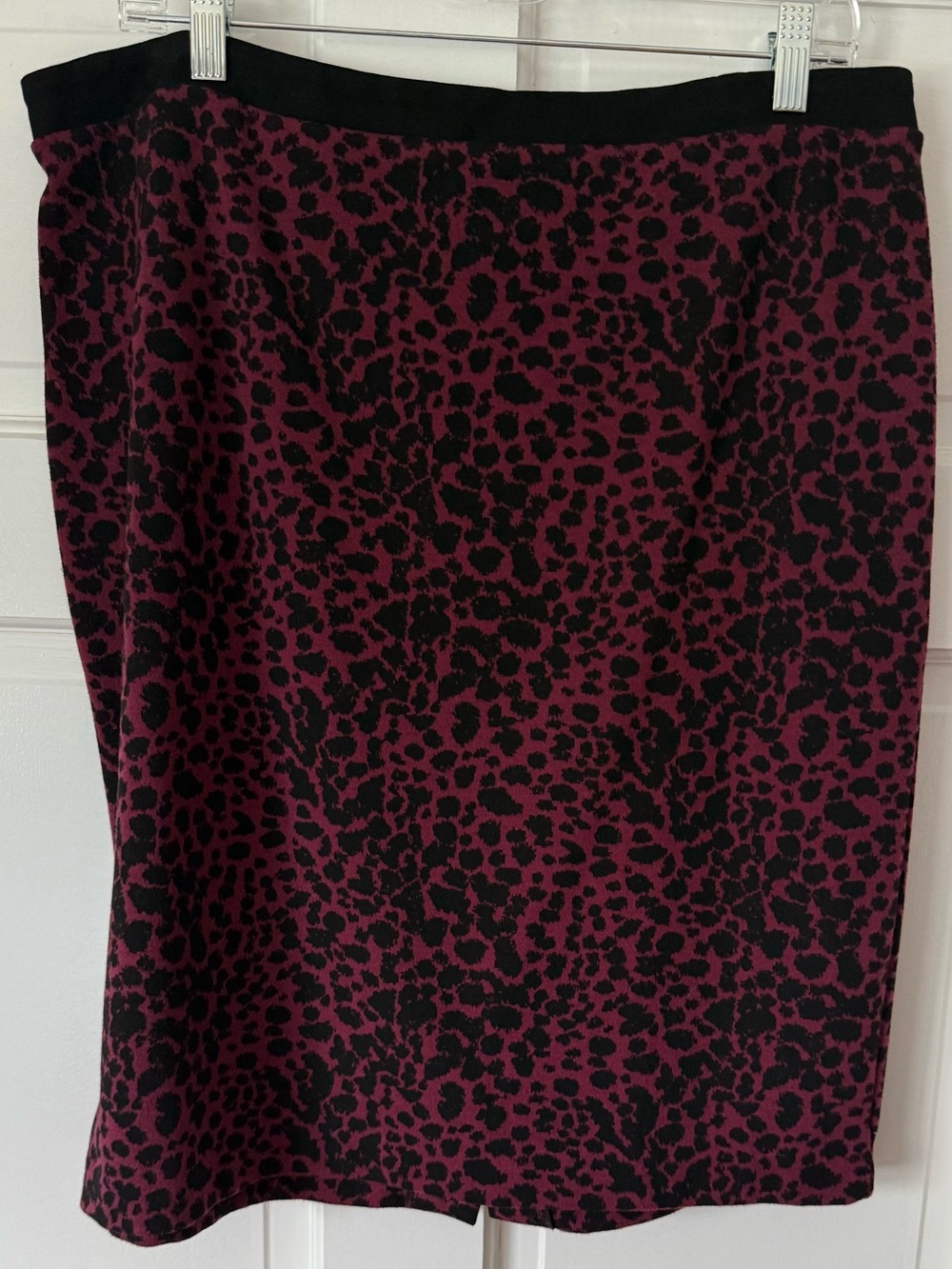 Talbots Burgundy Animal Print Skirt